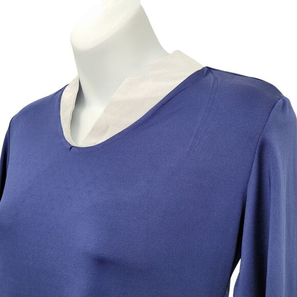 2/$20 Y2K Top Fashion Blue With Silver Top Blouse Size: Small - Picture 5 of 6